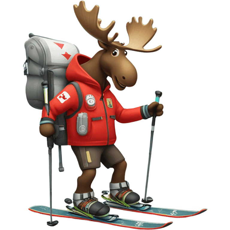 Ski patrol moose emoji