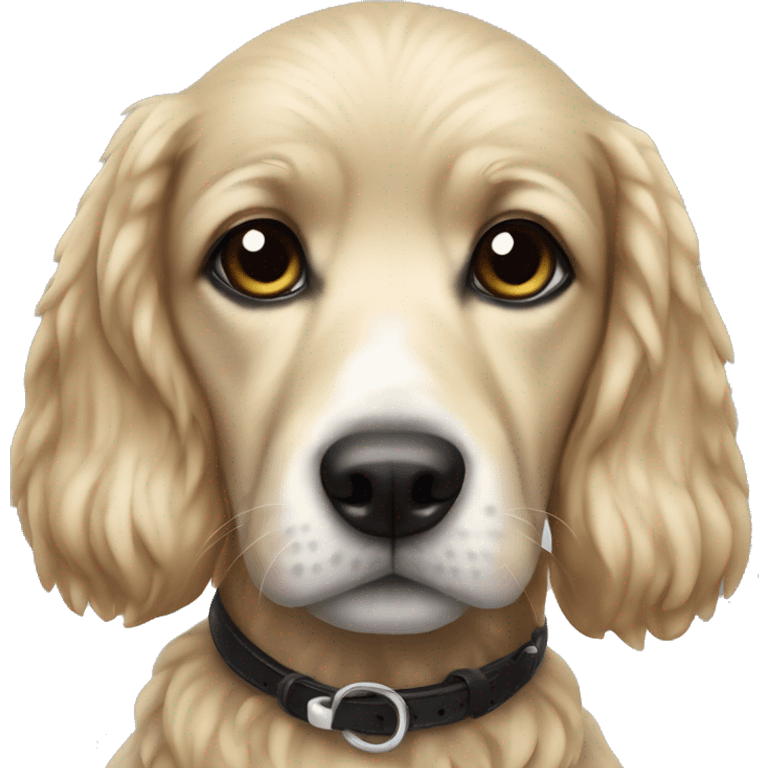 realistic dog with black eyes name tag Chiara emoji