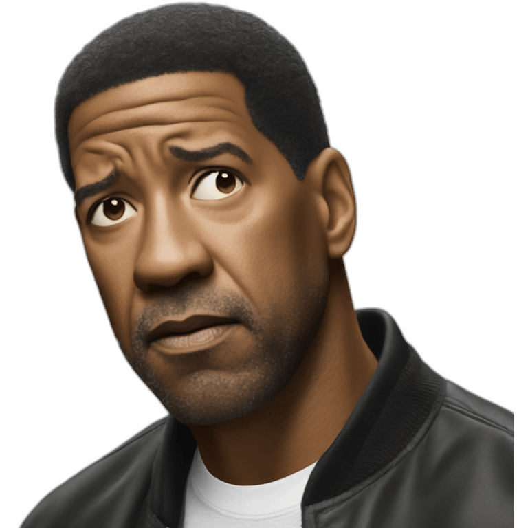 Denzel Washington quivering lip emoji