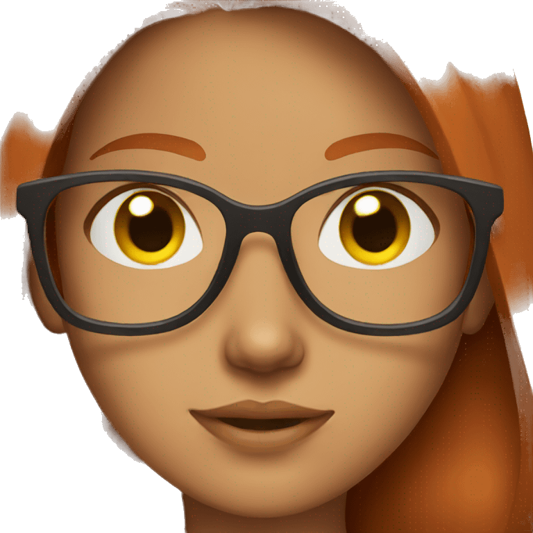 Girl with red hair brown eyes and sunglasses emoji