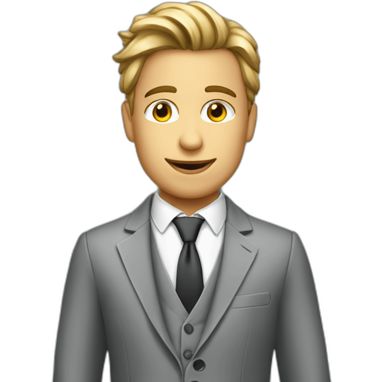 Posh-boy-with-gray-suit-and-200-euro-bill emoji