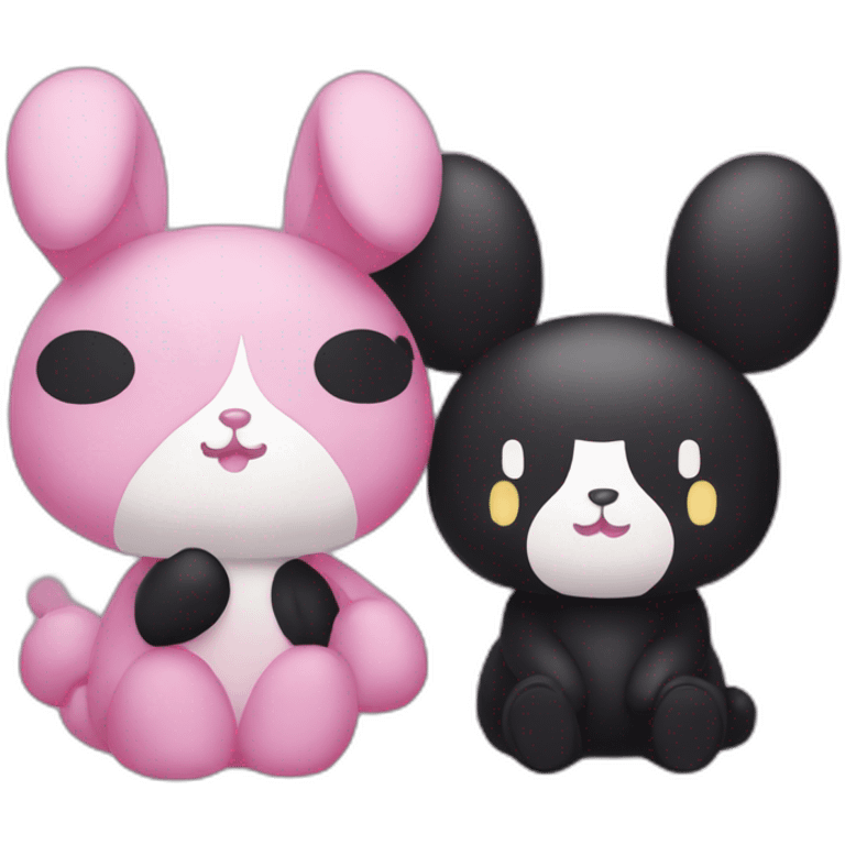 My melody and kuromi emoji