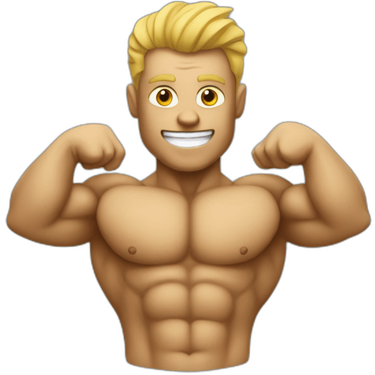 Latex bodybuilder emoji