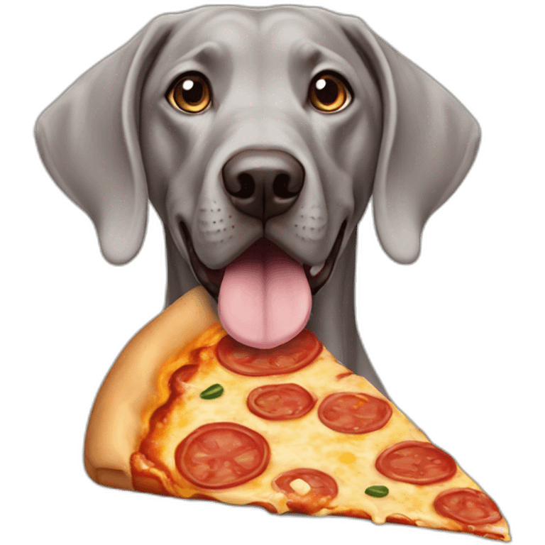 wiemaraner-eating-pizza emoji