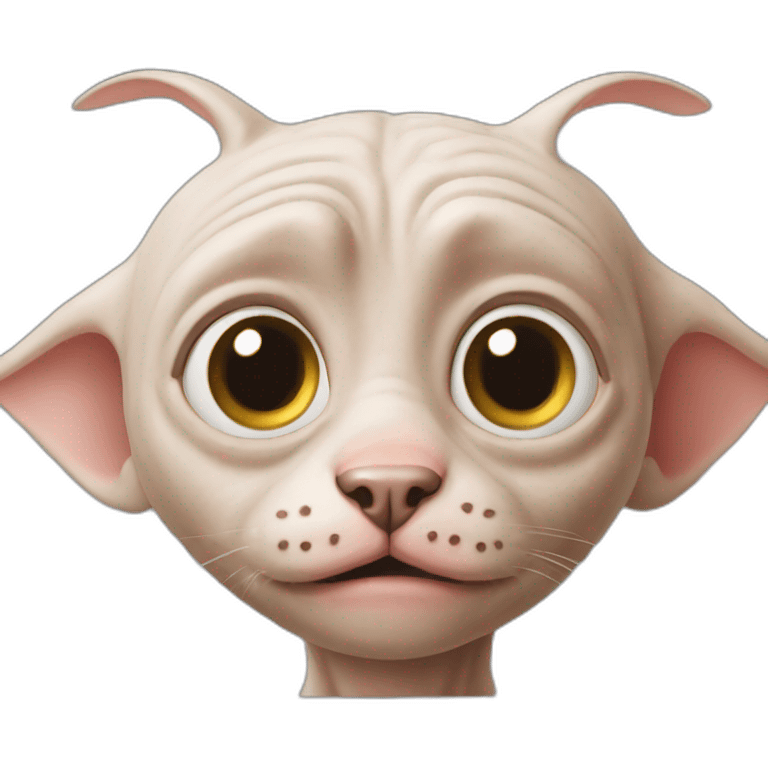 dobby look like a cat emoji