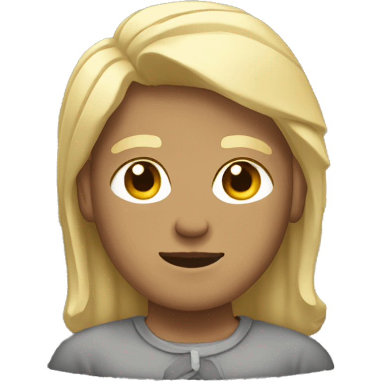 stone with blonde hair emoji