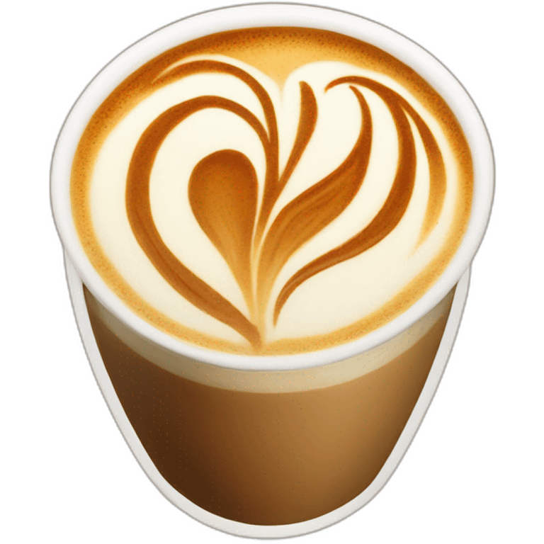 latte art tulip emoji