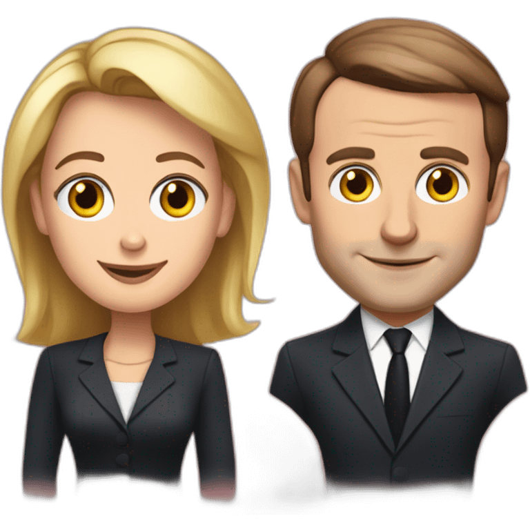 Macron et Brigitte emoji