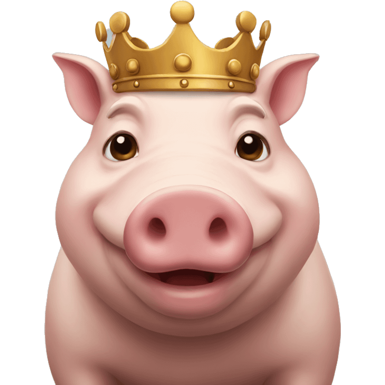 realistic king pig emoji