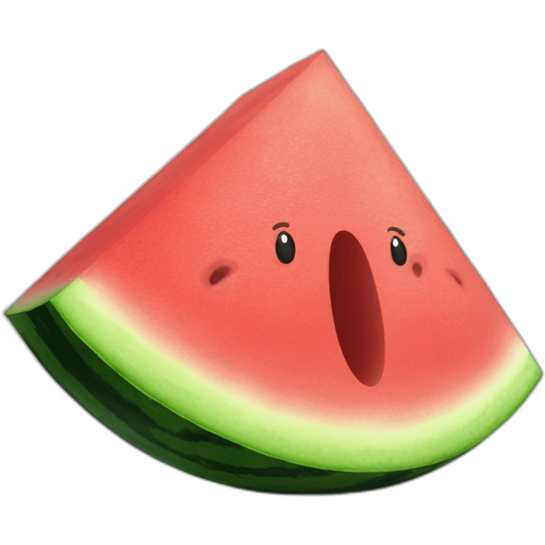 Animated triangled slice of watermelon emoji