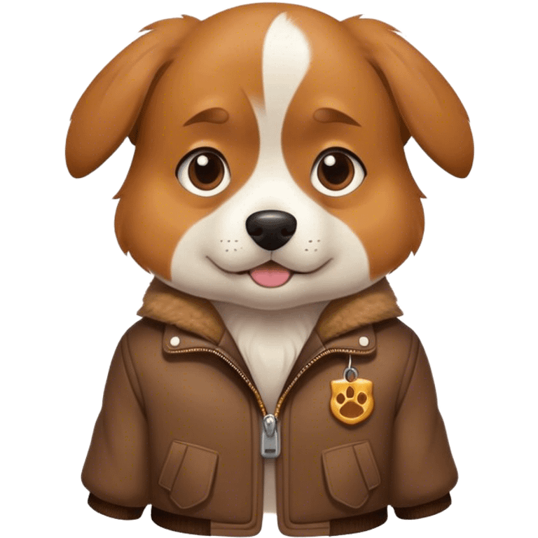 Dog in a jacket emoji