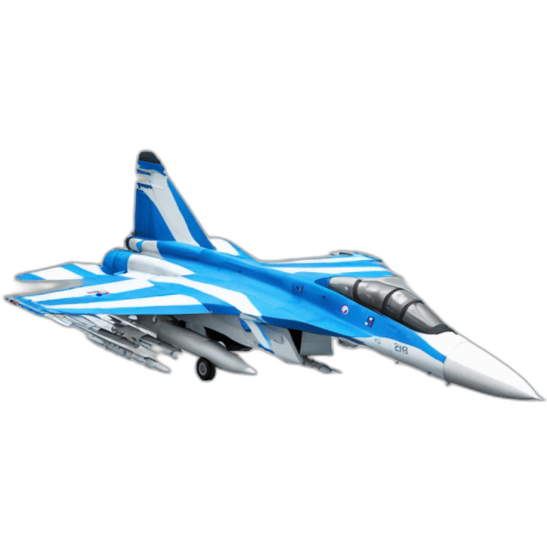 SU-33 with blue and white stripes emoji