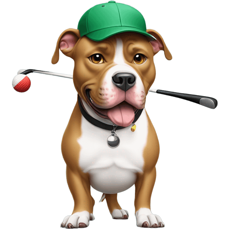 Pitbull golfing emoji