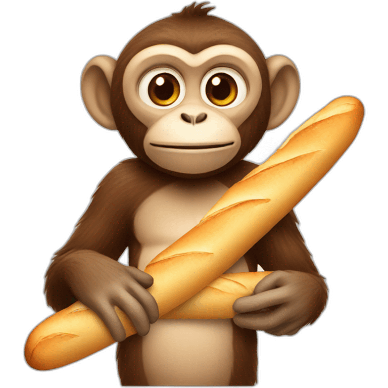 monkey-with-a-baguette emoji