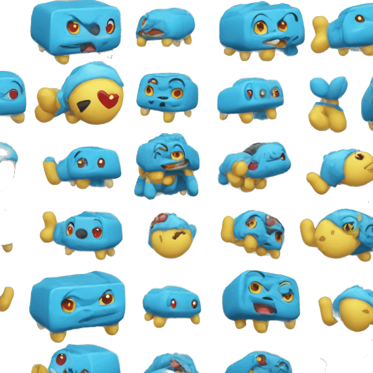 a cuteblue claw machine emoji