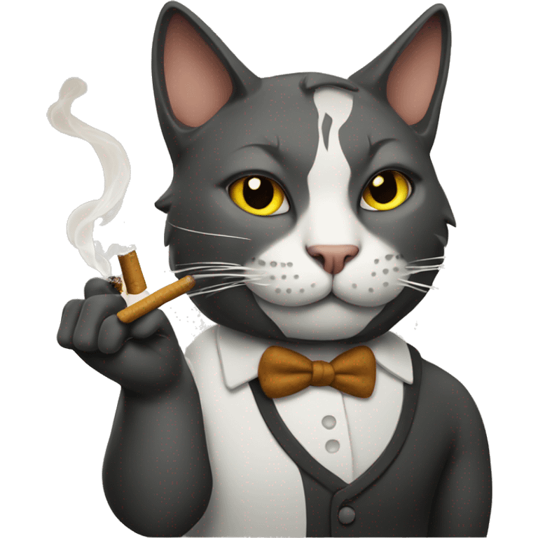 Cat smoking emoji