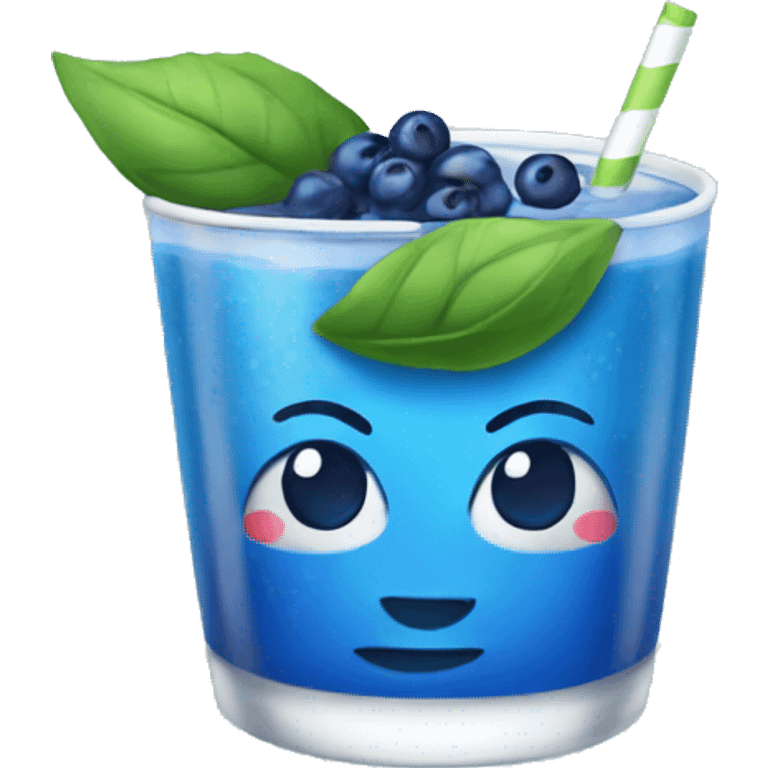 Blue berry drink emoji