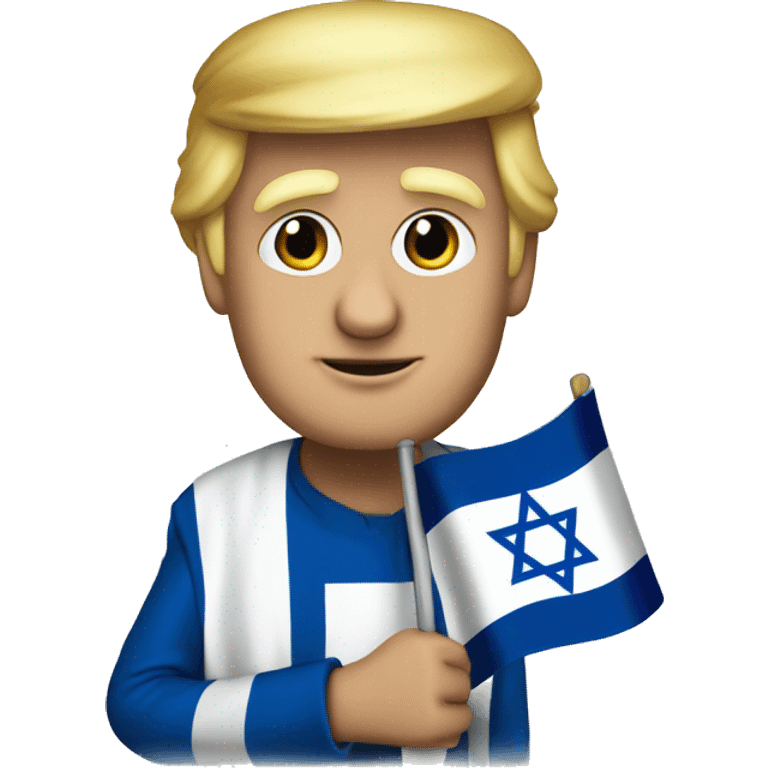 Donald Trump with Israel flag emoji