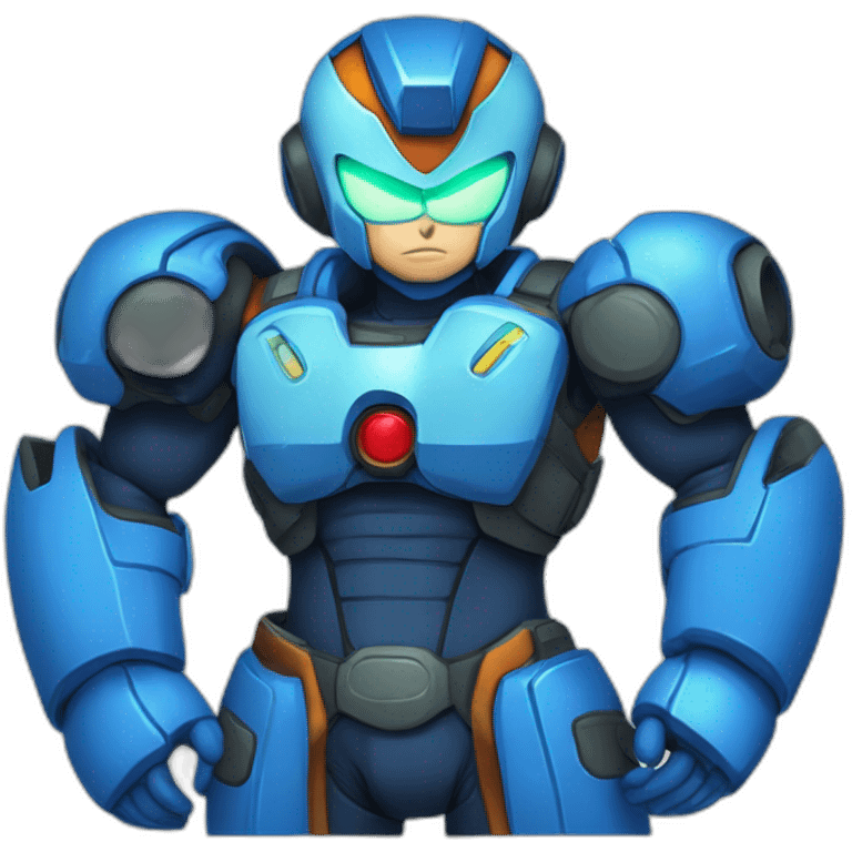 Megaman x con ropa emoji