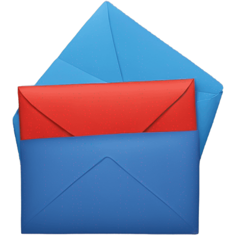 Blue and red envelope emoji