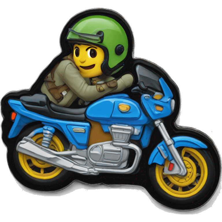 Une moto merlin pin pin emoji