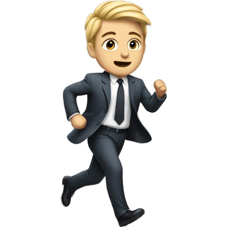 Me running with a suit  emoji