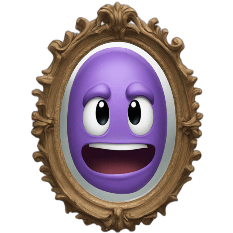 a terrible grimace appeared in the mirror emoji