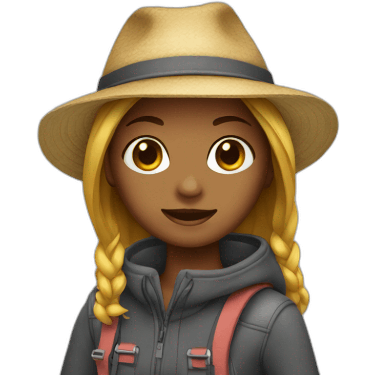 Girl traveler emoji