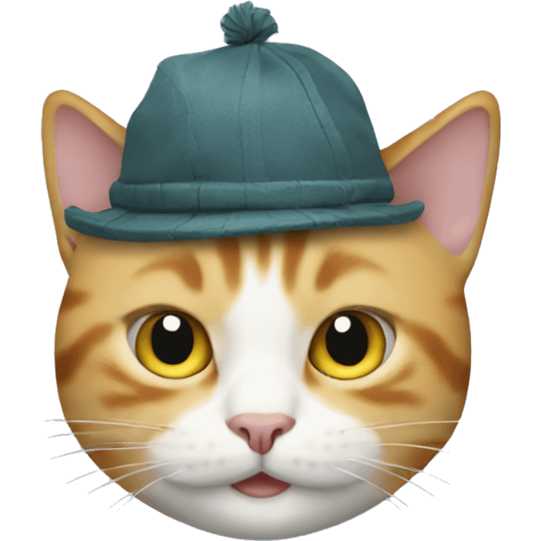 Cat with fish as hat  emoji