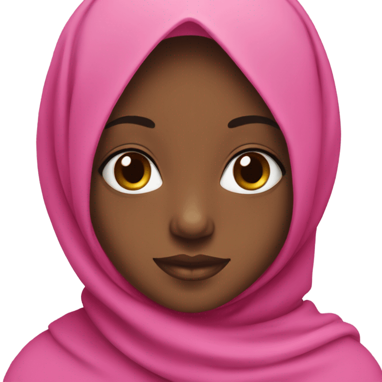 Pink hijab black girl emoji