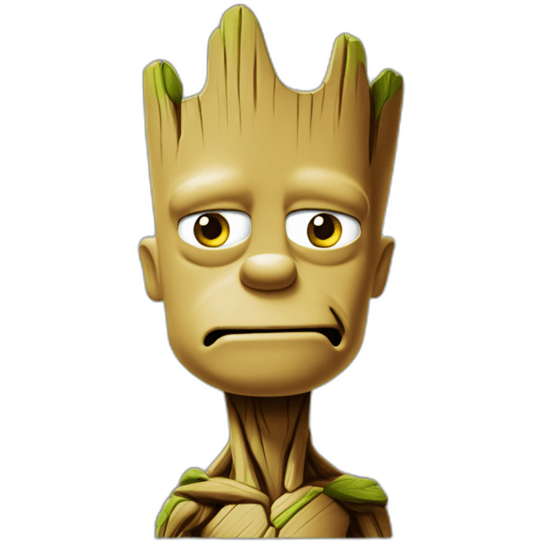 groot like homer simpson emoji