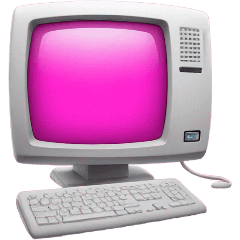 Pink computer screen emoji