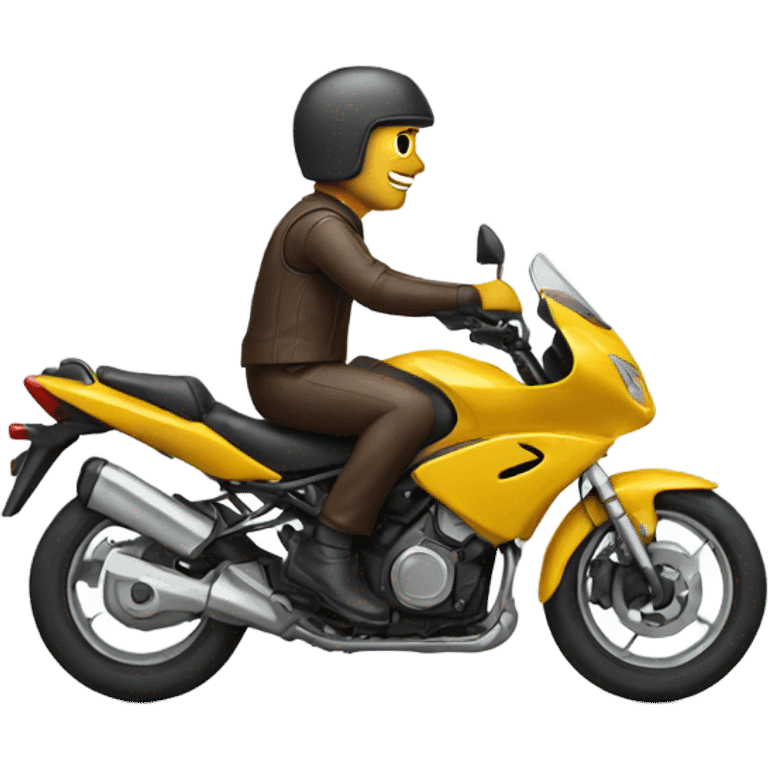 Man riding a motorbike  emoji