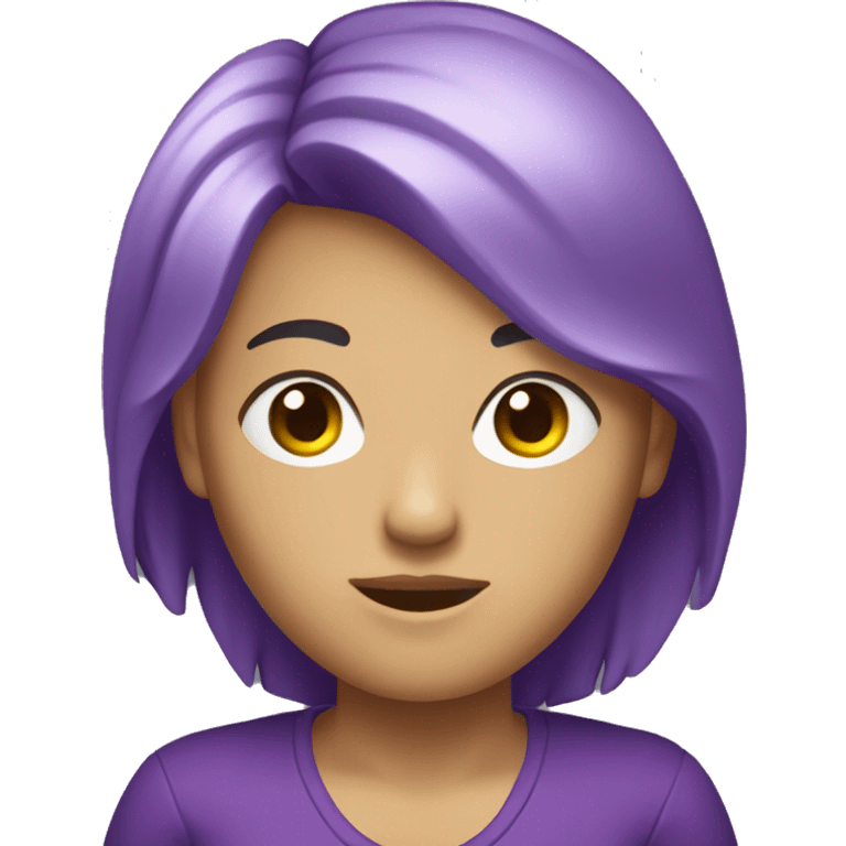 PERSONA CUERPO COMPLETO CON PELO VIOLETA emoji