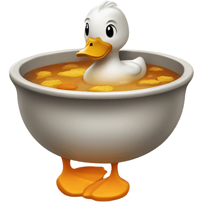 Duck in soup emoji