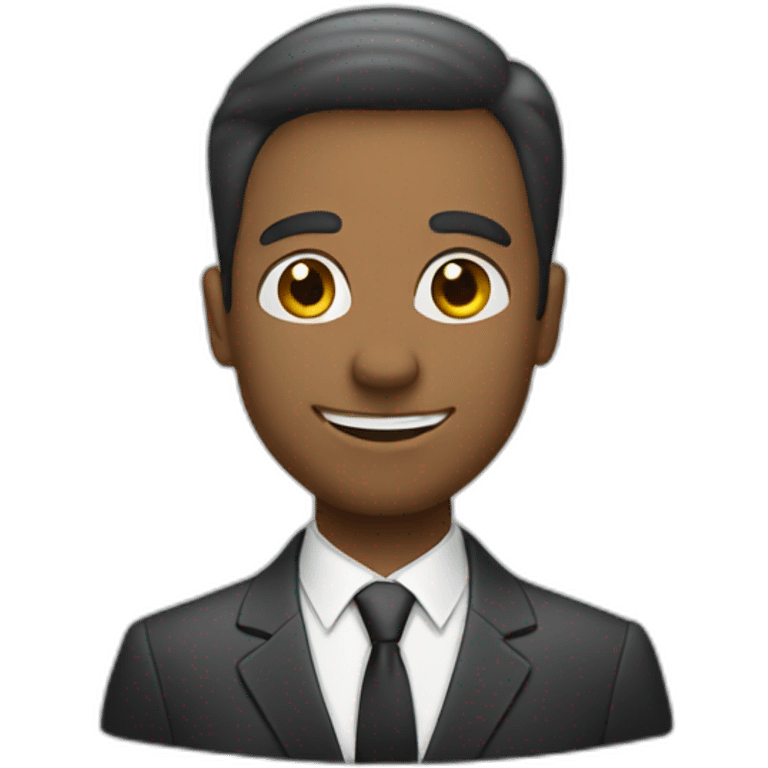 a man in a suit greeting emoji