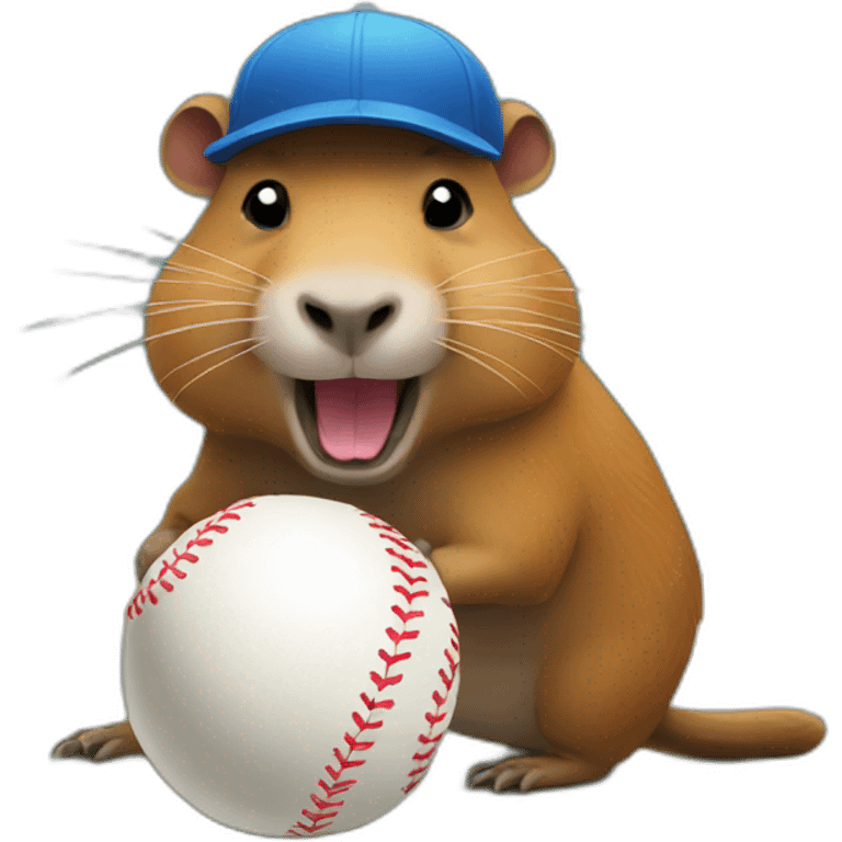 capybara playing baseball emoji