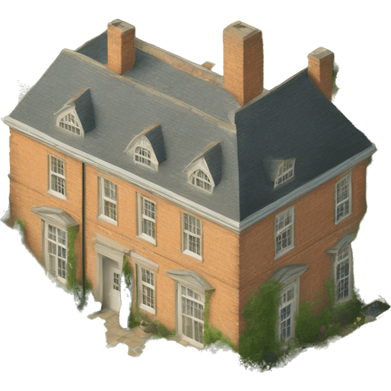 19th century English manor house with garden emoji