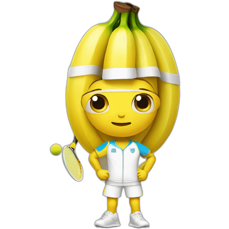 Humanlike Banana in a tennis uniform emoji