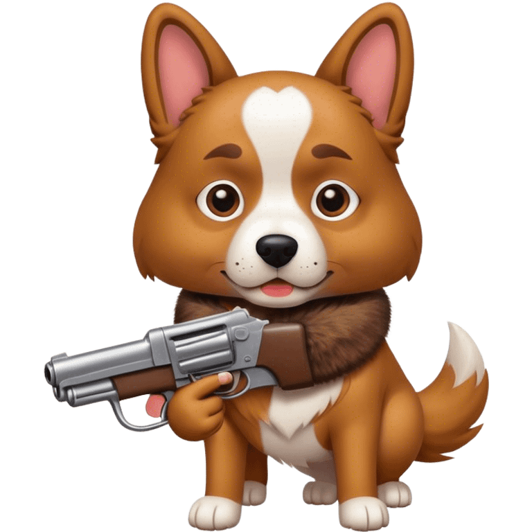 dog with a gun emoji