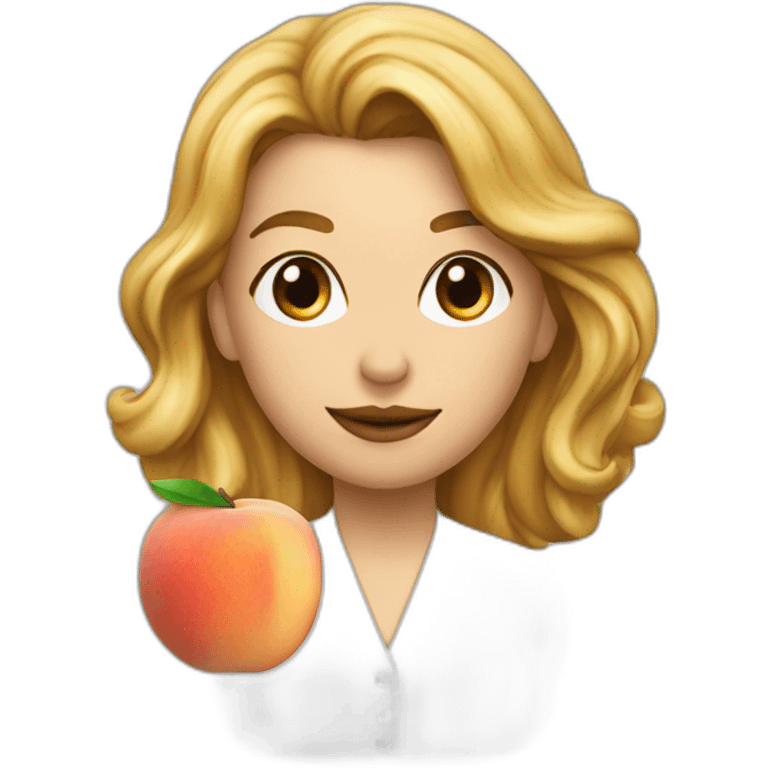 Giorgia Meloni with a peach emoji