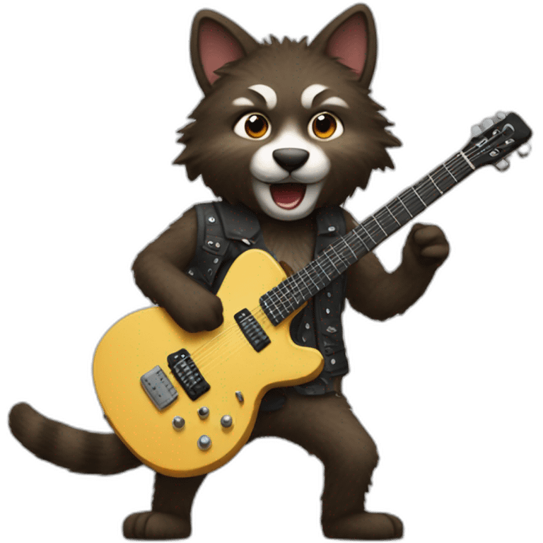 Furry Person Playing a Weird Guitar emoji