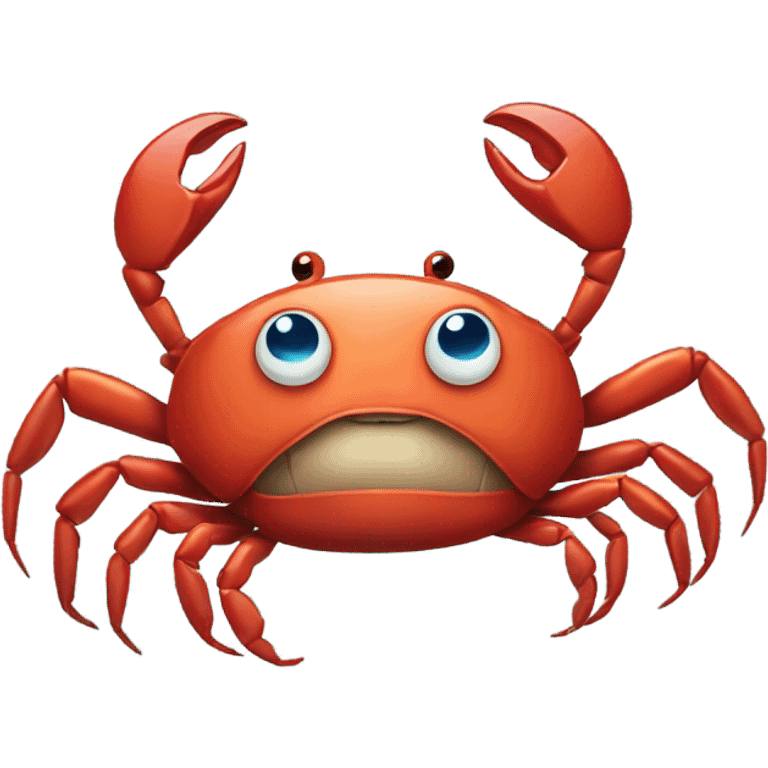 Crab holding a sigh emoji