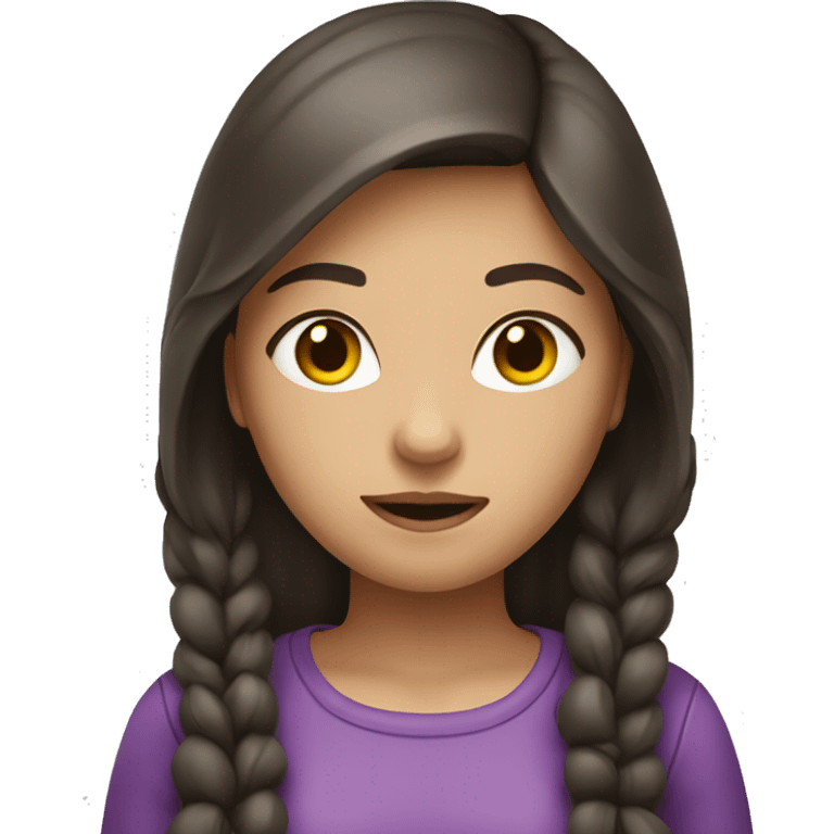 A brunette girl with an astetic outfit  emoji