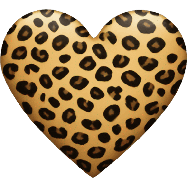 Leopard print heart emoji