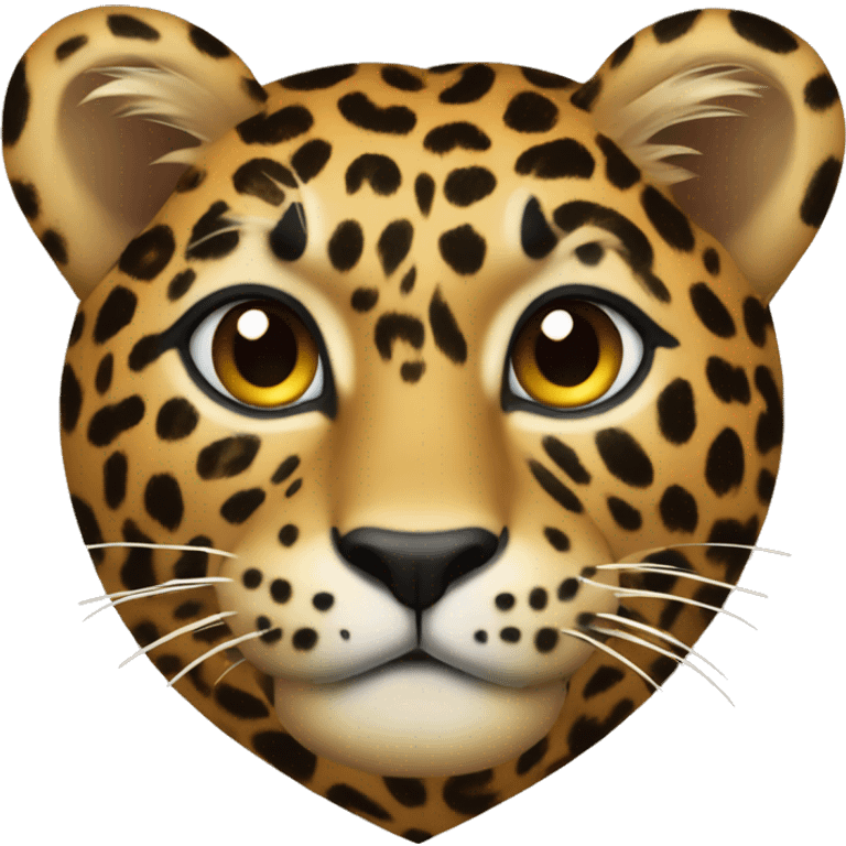 a heart with leopar skin  emoji