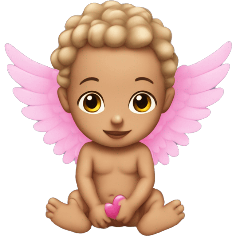 baby cupid with hearts and pink wings emoji