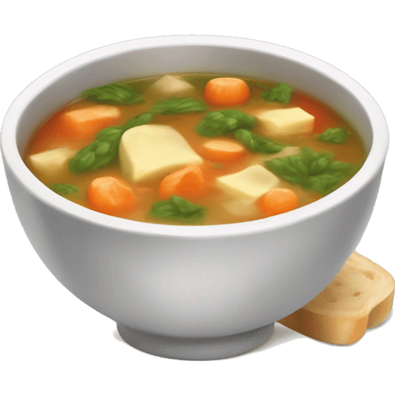 warm bowl of minestrone soup emoji