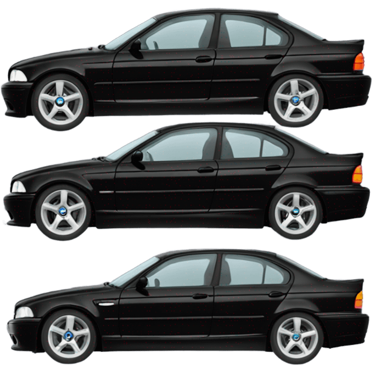 BMW E46 316i black from the side emoji