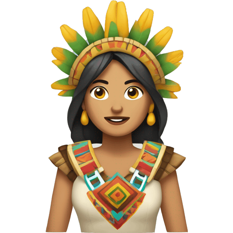 Azteca mujer pide ayuda a dioses emoji